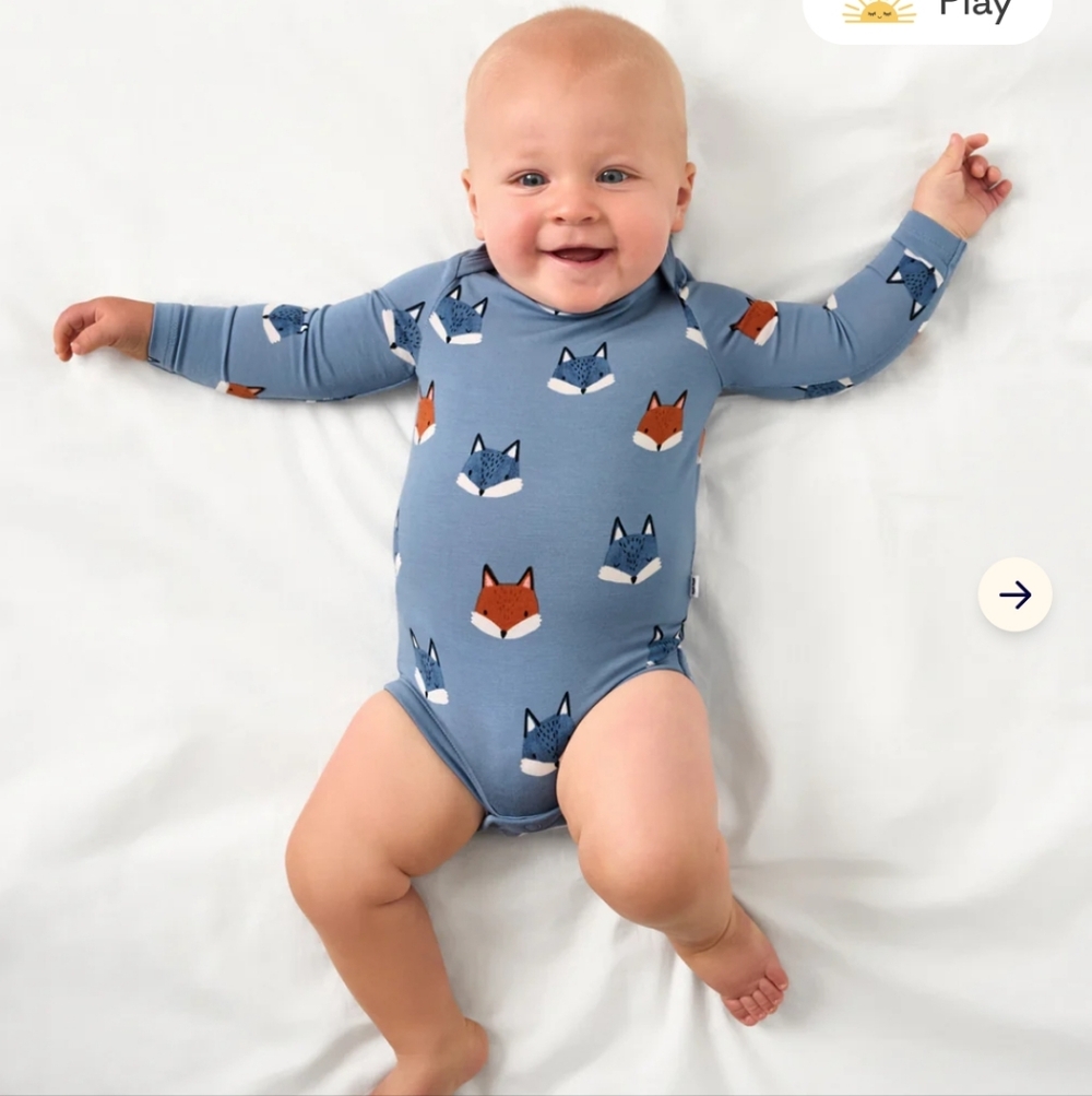 NWT Little Sleepies Fox Bodysuit 18-24 Months